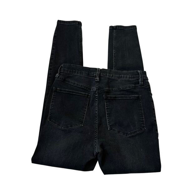 Free People Black Ripped High Rise Skinny Jeans Women's Size 30 | 32-21-3 - Picture 3 of 6